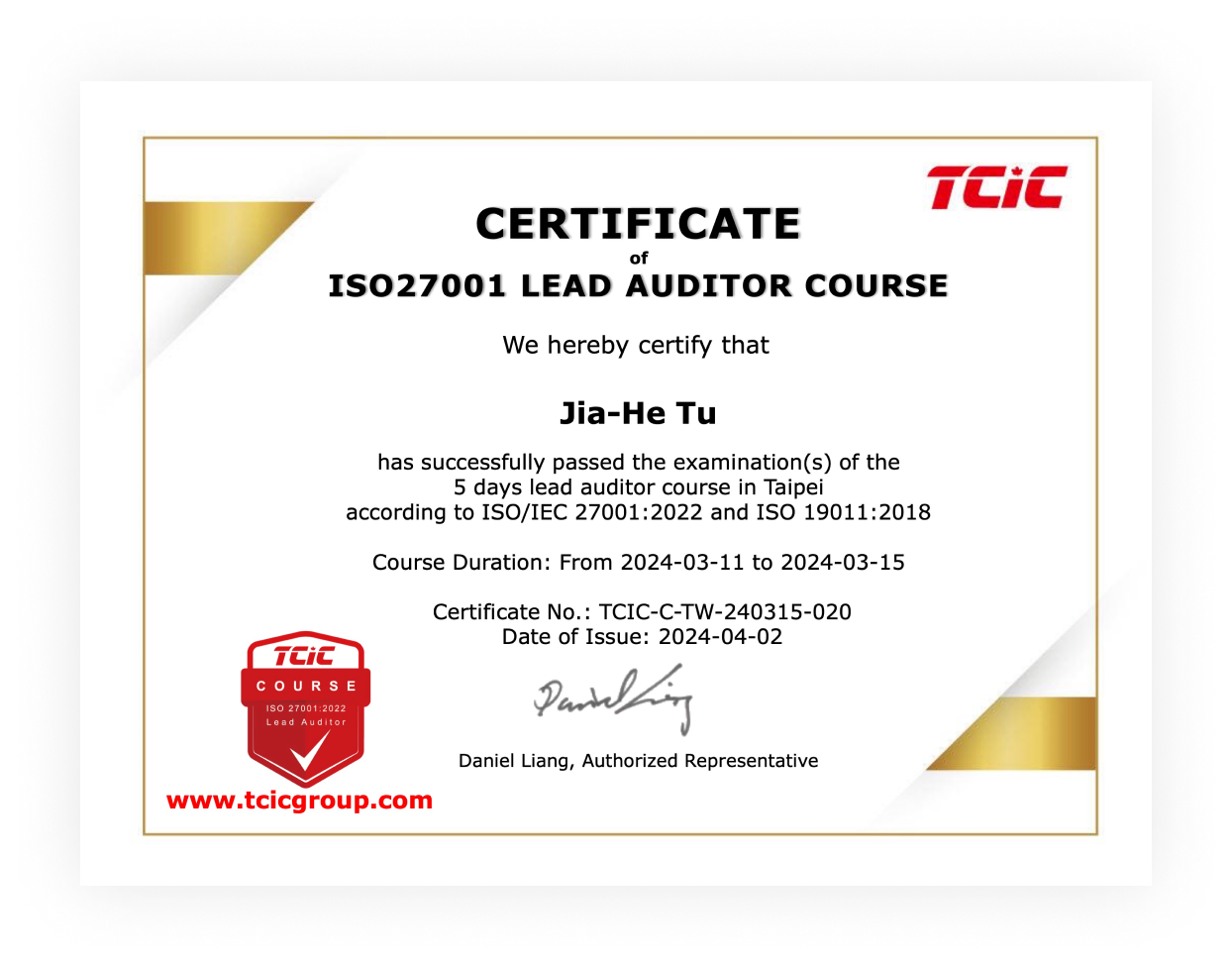 ISO27001 Certification